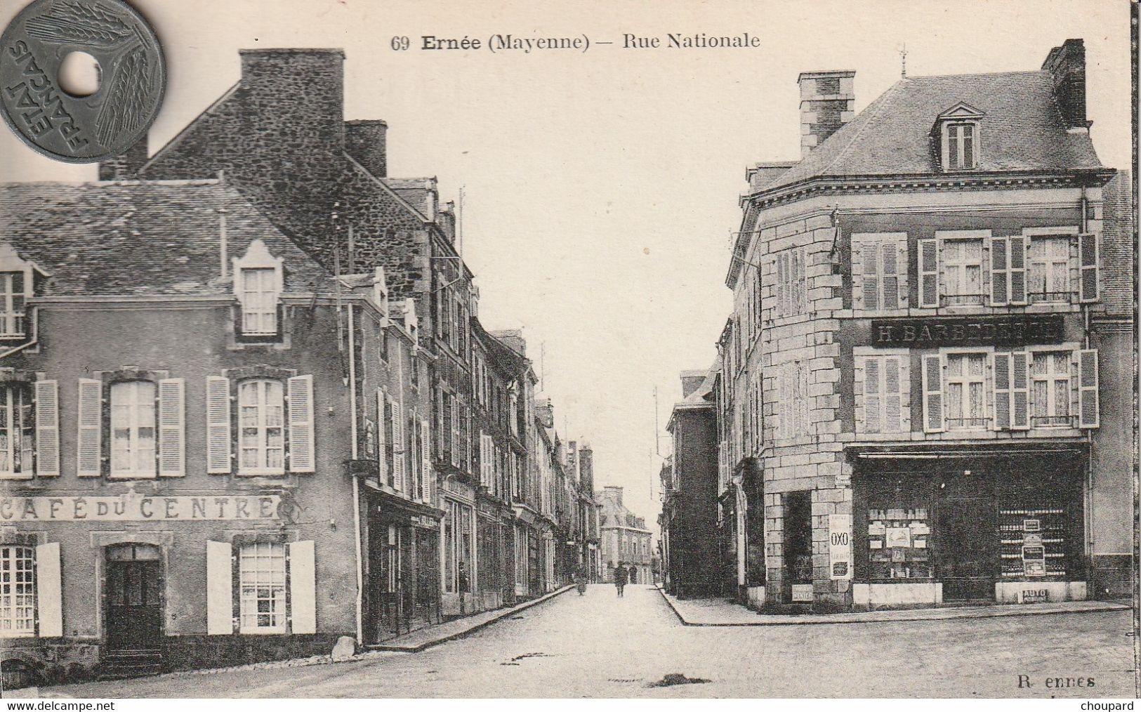 53 -  Carte Postale Ancienne De  Ernée   Rue Nationale - Ernee