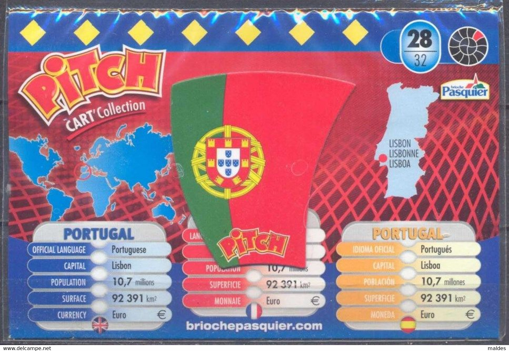 Magnet Pitch World Cup 2010 PORTUGAL 28/32 (sous Blister) - Sports