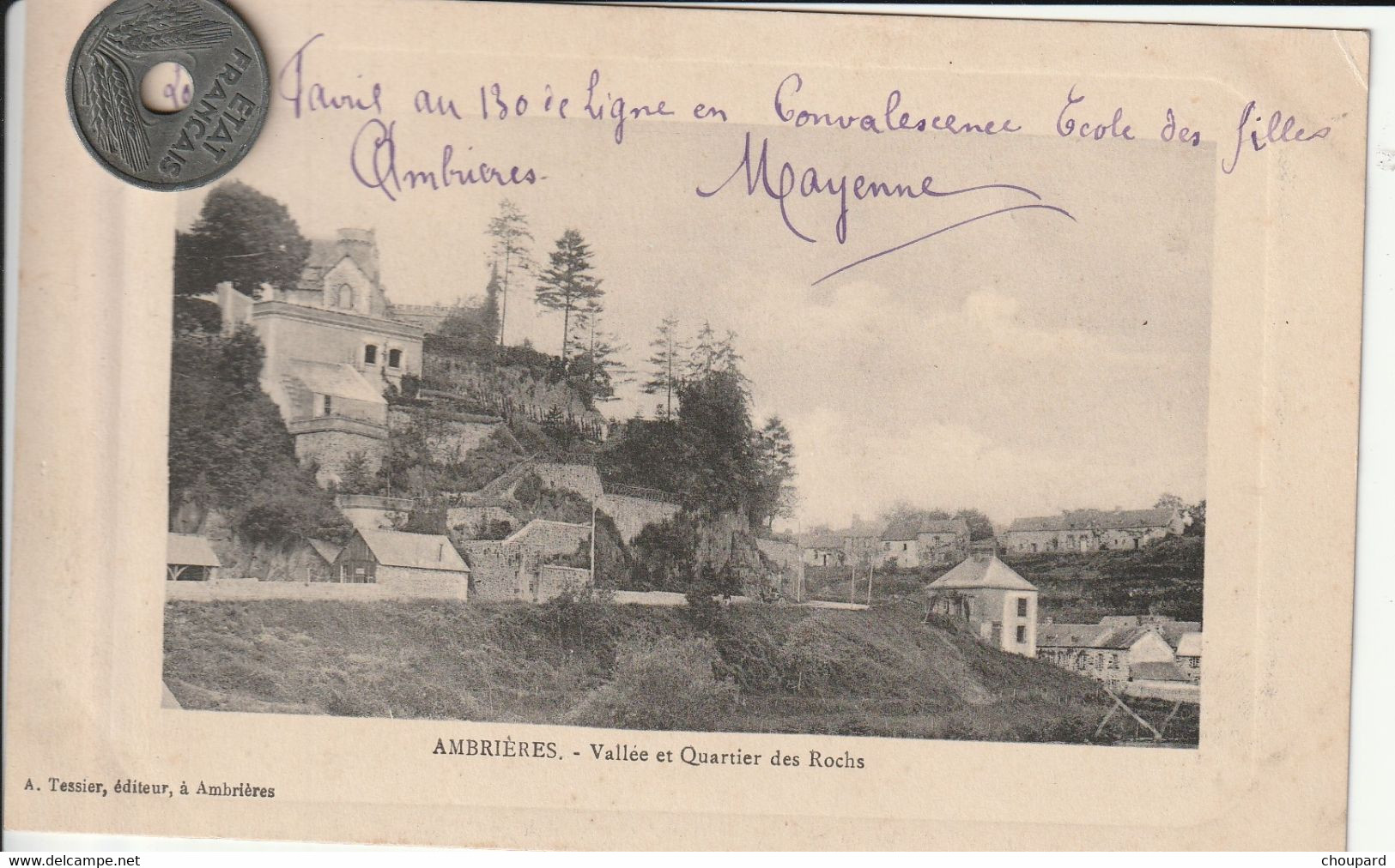 53 -  Carte Postale Ancienne De Ambrières   Vallée Et Quartier Des Rochs - Ambrieres Les Vallees