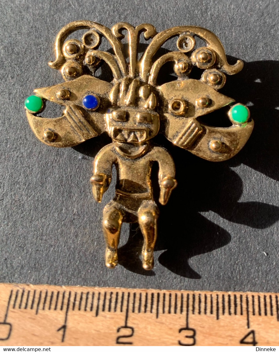 Vintage Inca Broche - Brons - Broches