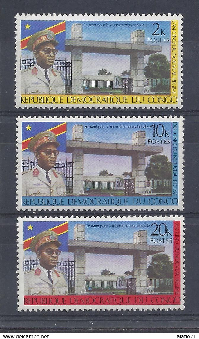 REPUBLIQUE DEMOCRATIQUE Du CONGO - GENERAL MOBUTU - YVERT 745/7 - NEUFS SANS CHARNIERE - MNH - Nuevas/fijasellos