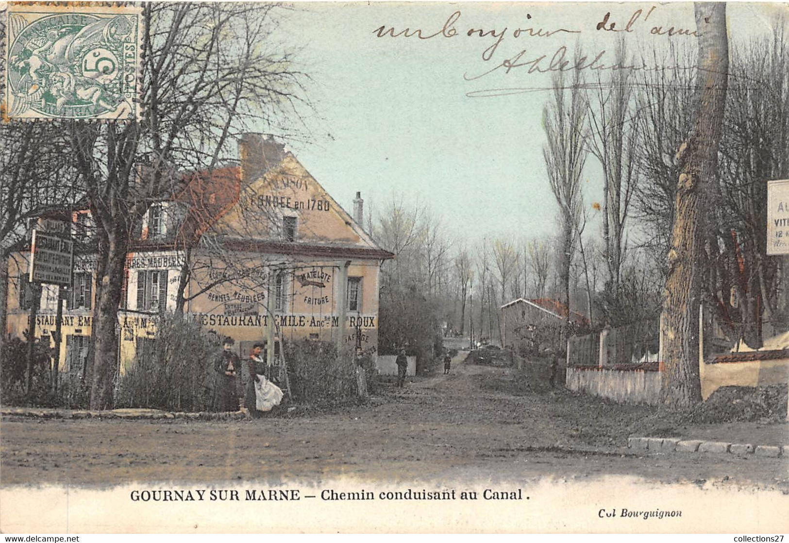 93-GOURNAY-SUR-MARNE- CHEMIN CONDUISANT AU CANAL - Gournay Sur Marne