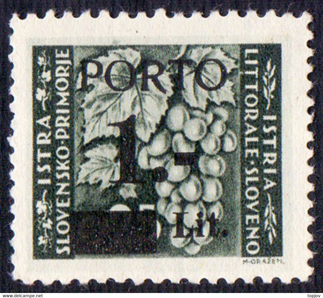 ITALIA - TRIESTE - SLOVENIJA - VUJA - PORTO - III Tayp Tasselo Cat. 180 E - **MNH - 1945 - Strafport