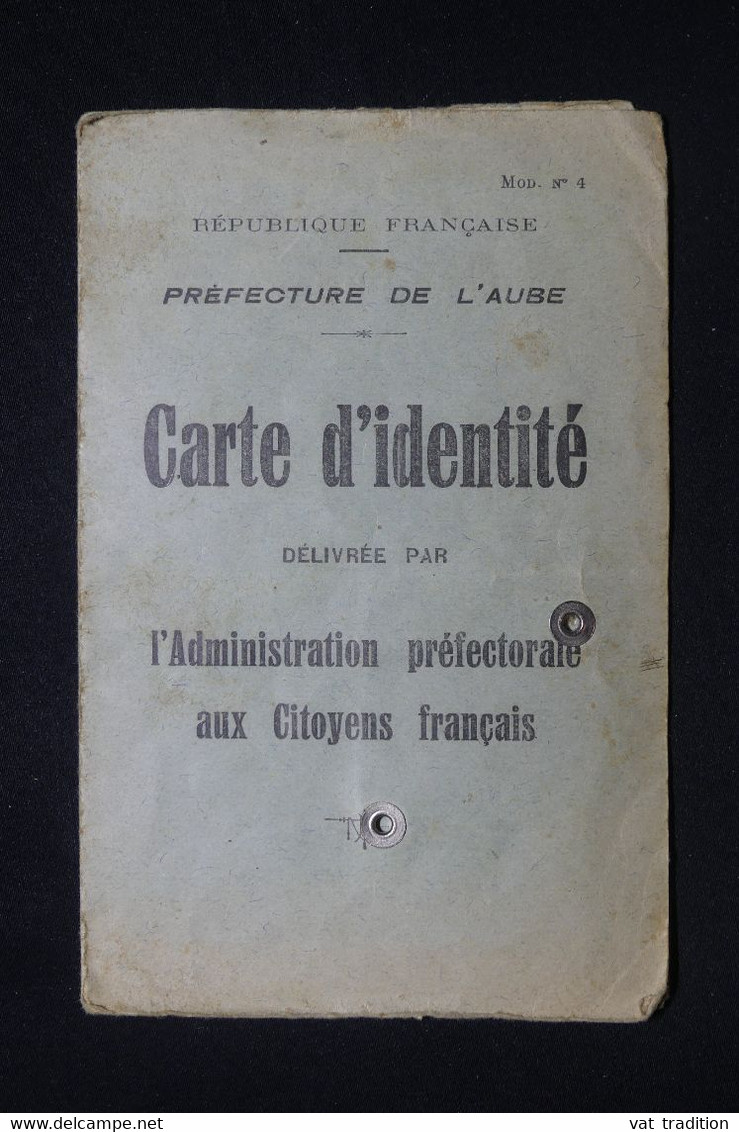 FRANCE - Carte D'Identité Délivrée En 1939 à Troyes  -  L 96440 - Collections