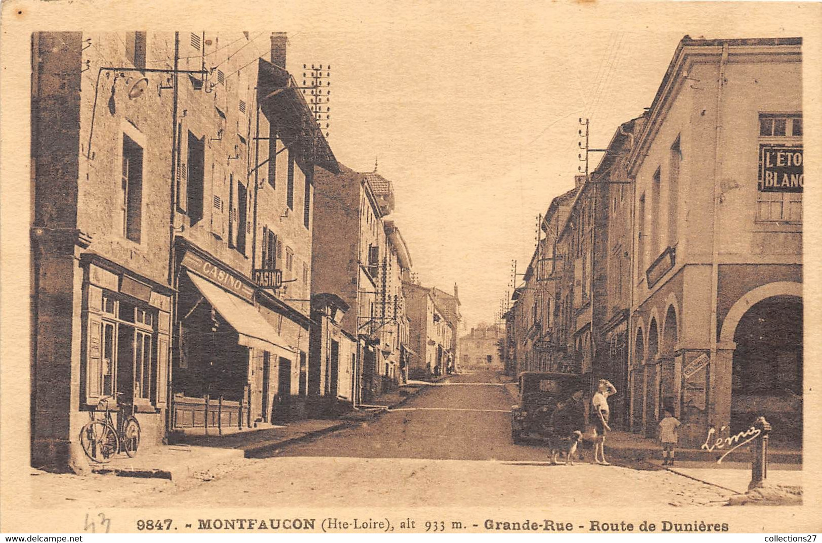 43-MONTFAUCON- GRANE-RUE ROUTE DE DUNIERES - Montfaucon En Velay