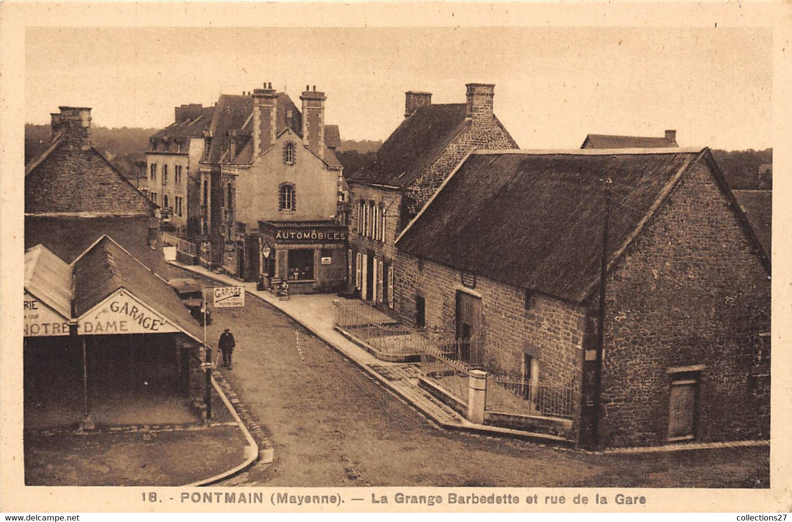 53-PONTMAIN- LA GRANGE BARBEDETTE ET RUE DE LA GARE - Pontmain