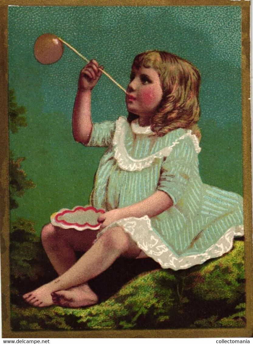 5 Cartes   Bulles De Savon Soap Bubbles Zeepbellen Menu 1884 - Autres & Non Classés