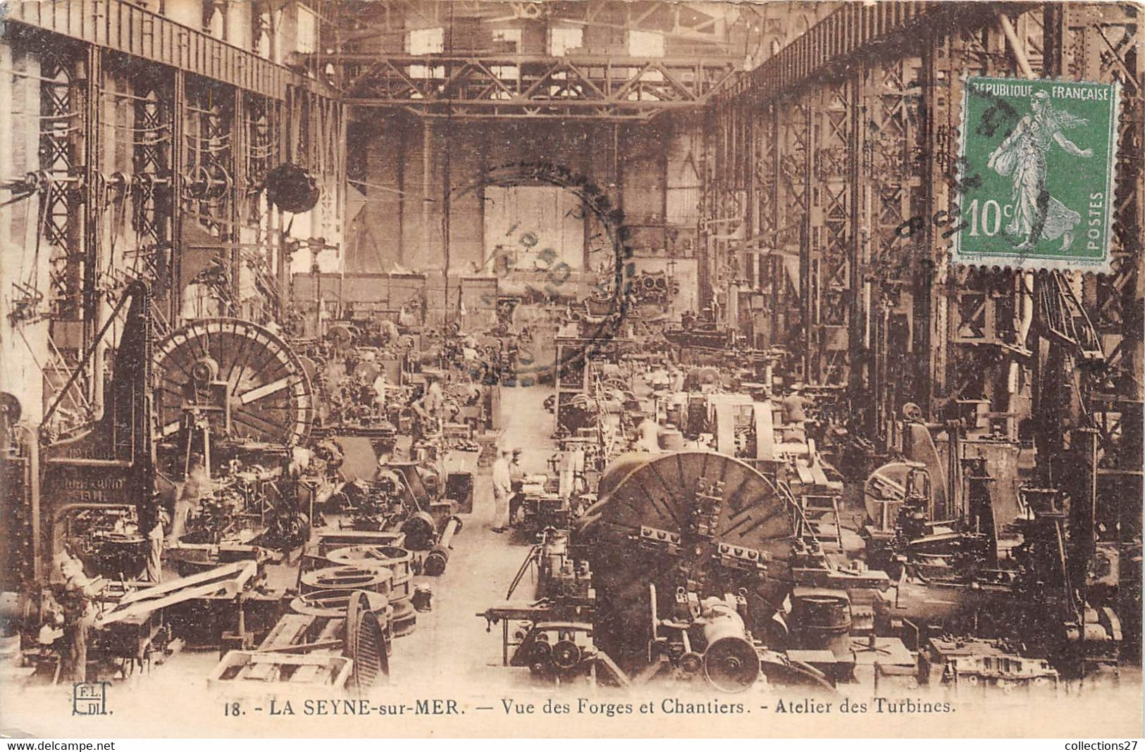 83-LA-SEYNE-SUR-MER- VUE DES FORGES ET CHENTIERS, ATELIER DES TURBINES - La Seyne-sur-Mer