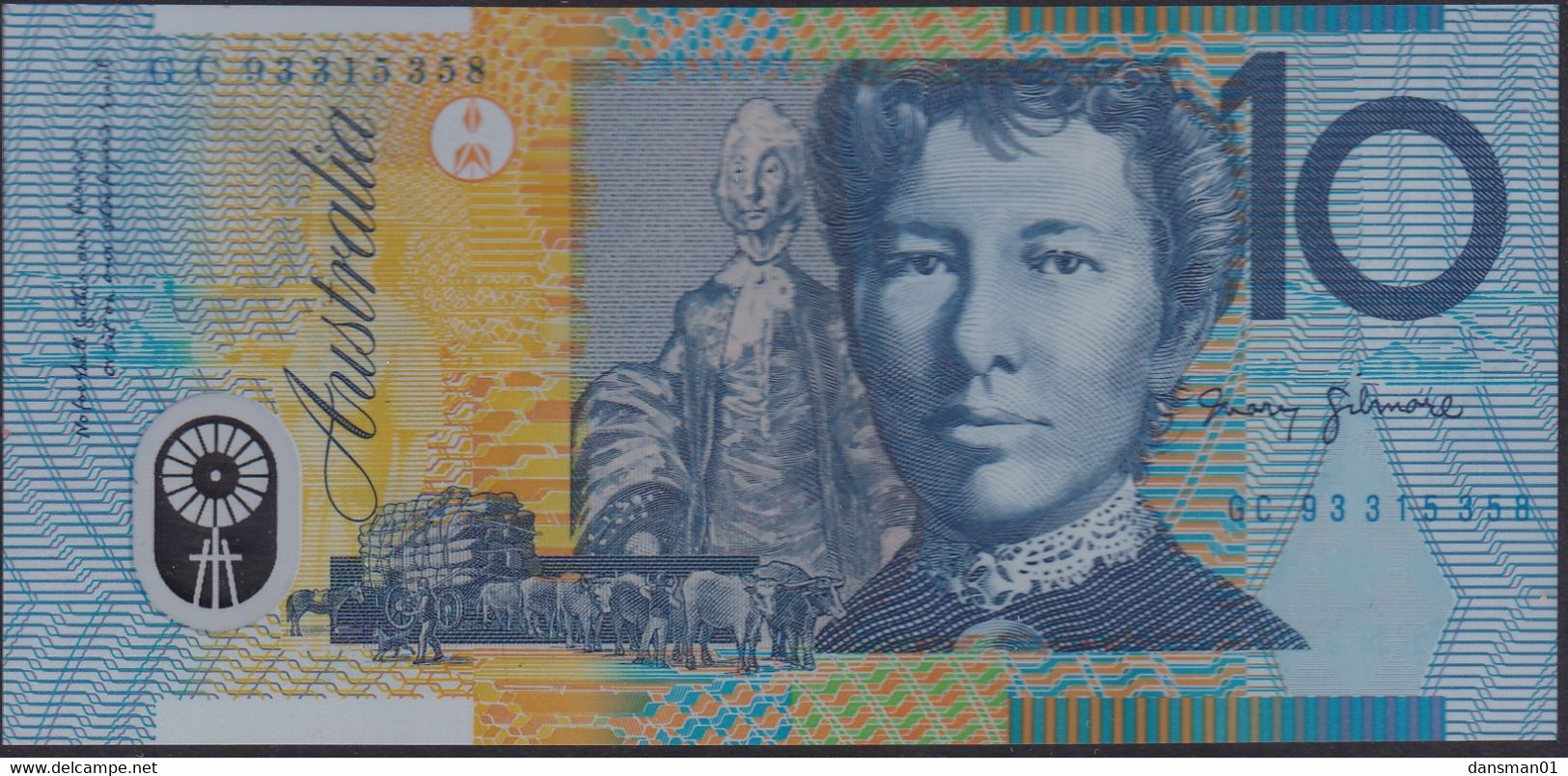 AUSTRALIA 1993 $10 Banknote Fraser/Evans Uncirculated GC 93315358 - 1992-2001 (billetes De Polímero)