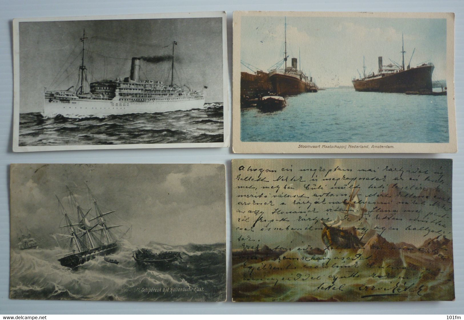 LOT 10 STEAMERS , OLD POSTCARDS - Steamers