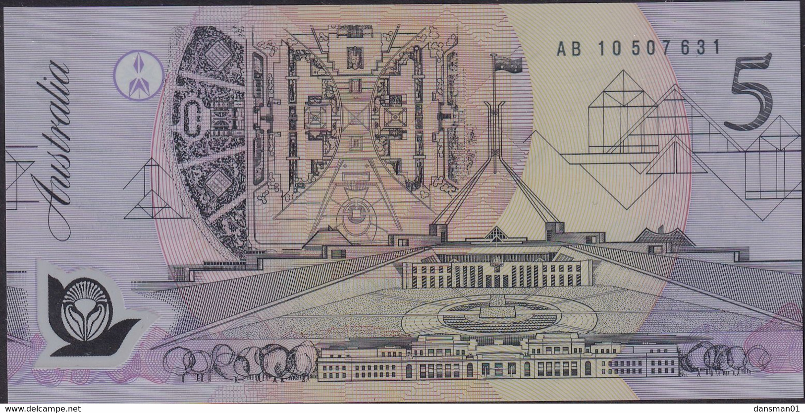 AUSTRALIA 1992 $5 Banknote Fraser/Cole Uncirculated AB 10507631 - 1992-2001 (polymeerbiljetten)
