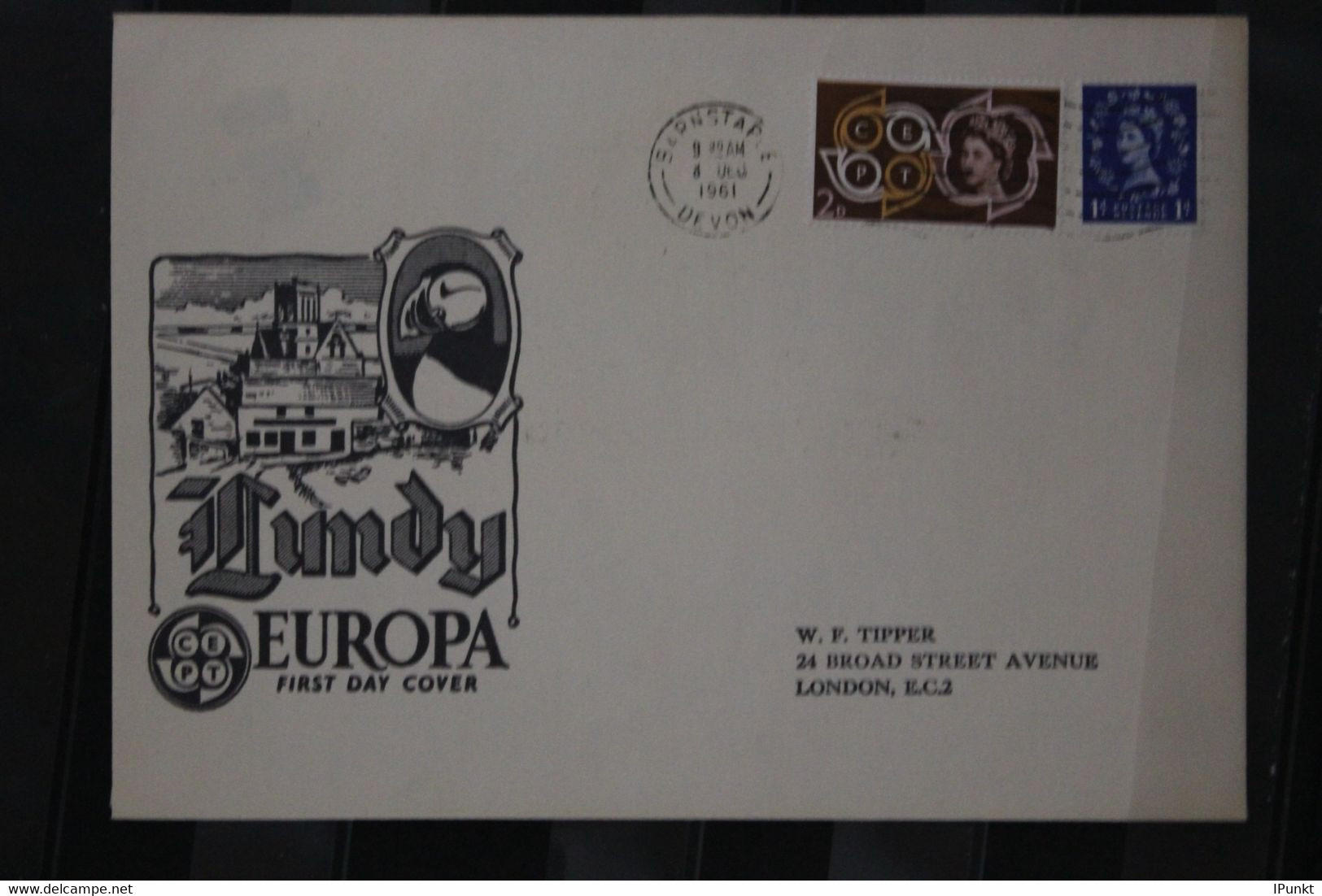 Lundy 1961; "EUROPA 1961"; 7 Werte (kompletter Satz), FDC,  EUROPA-Symphatieausgabe - Variétés, Erreurs & Curiosités