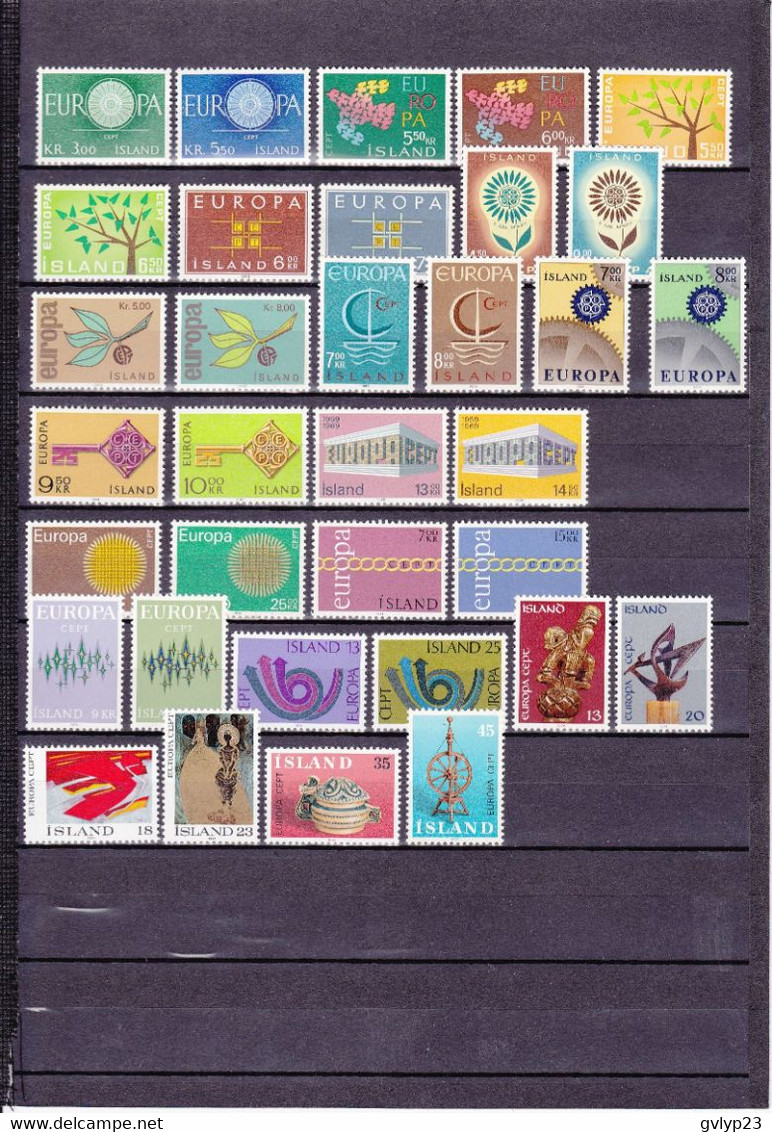 EUROPA ISLANDE NEUF ** / UN LOT DE 34 TIMBRES - Sammlungen