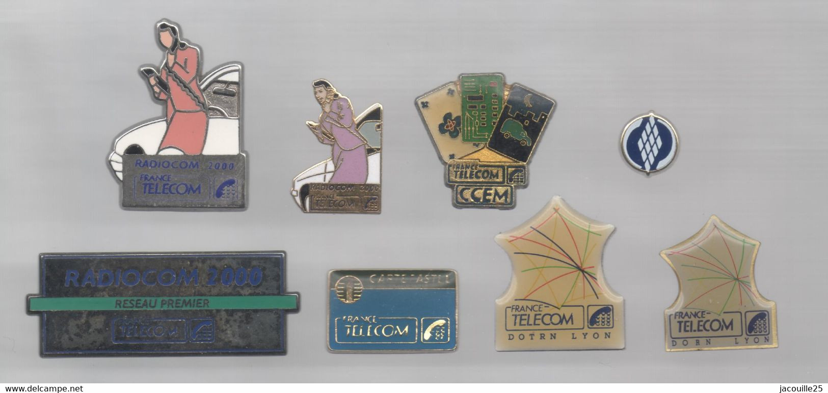 PINS PIN'S  467 FRANCE TELECOM RADIOCOM LYON CARTES CCEM AB ARTHUS BERTRAND  LOT 8 PINS - Montgolfières