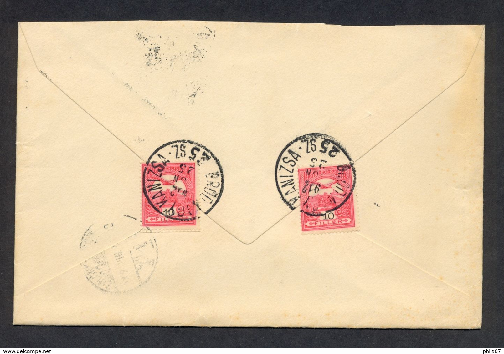 Hungary, Croatia - Letter Addressed To Zemun, Cancelled By T.P.O. NAGY KANISA-BROD Postmark 25.07. 1912. Arrival Cancel - Briefe U. Dokumente