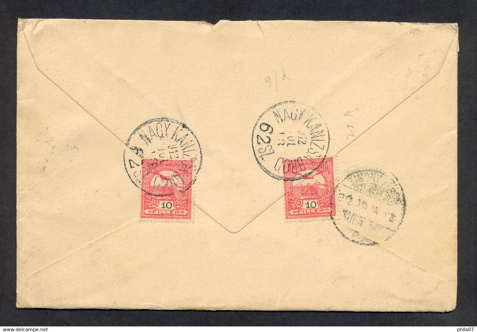 Hungary, Croatia - Letter Addressed To Zemun, Cancelled By T.P.O. NAGY KANISA-BROD Postmark 13.07. 1912. Arrival Cancel - Covers & Documents