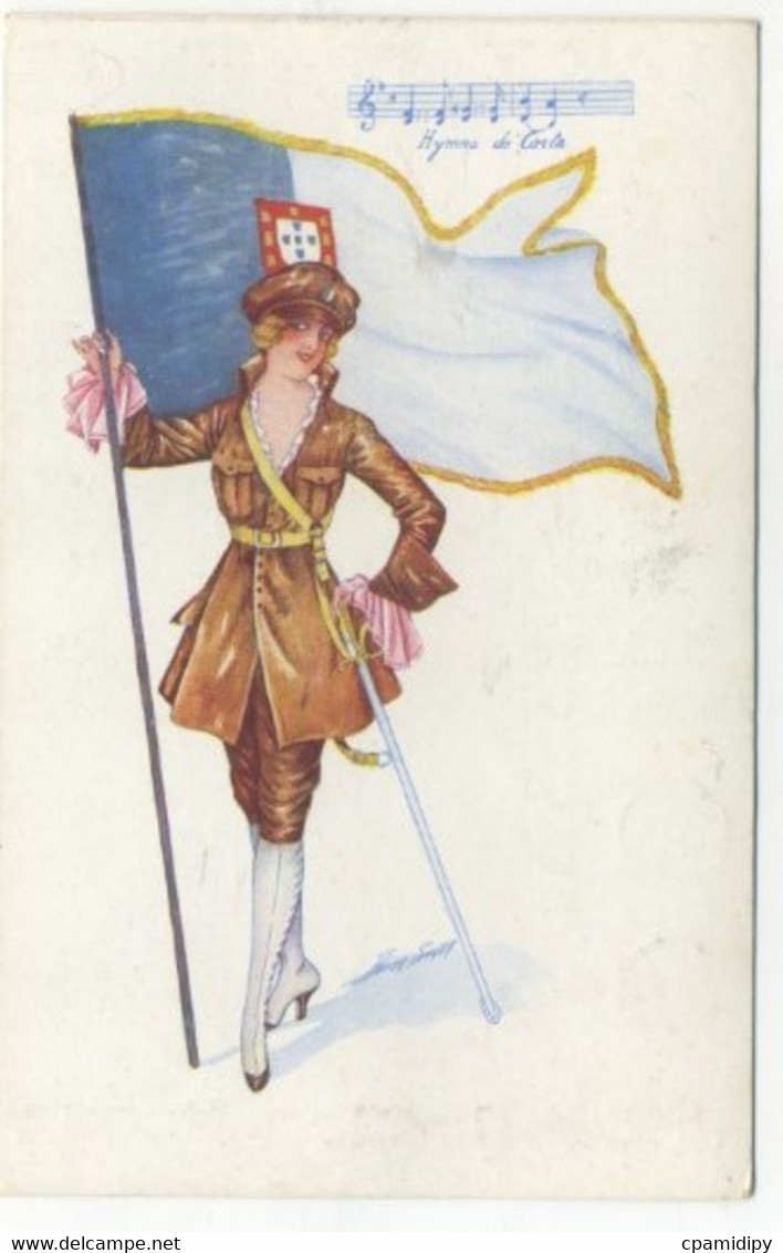 ILLUSTRATEUR - Xavier SAGER - Hymna Da Corta (FEMME BLASON MILITAIRE DRAPEAU MUSIQUE) - Sager, Xavier