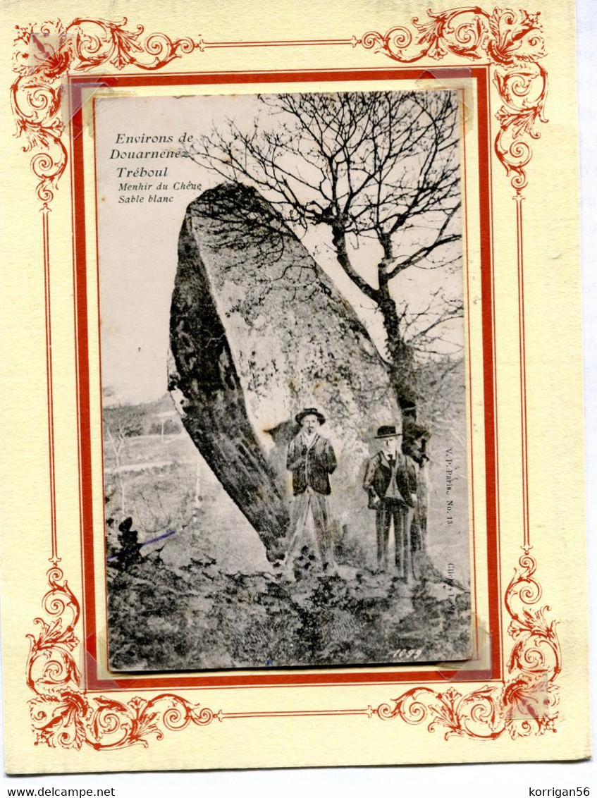 ENV DE DOUARNENEZ ***  TREBOUL *** LE MENHIR DU CHENE ***  MEGALITHE *** MONOLITHE ***  RARE *** - Tréboul