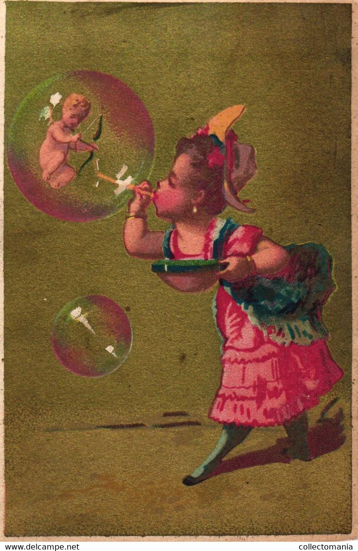 7 Cartes Chromo  Bulbes De Savon Soap Bubbles Zeep Bellen  Acrobats - Otros & Sin Clasificación