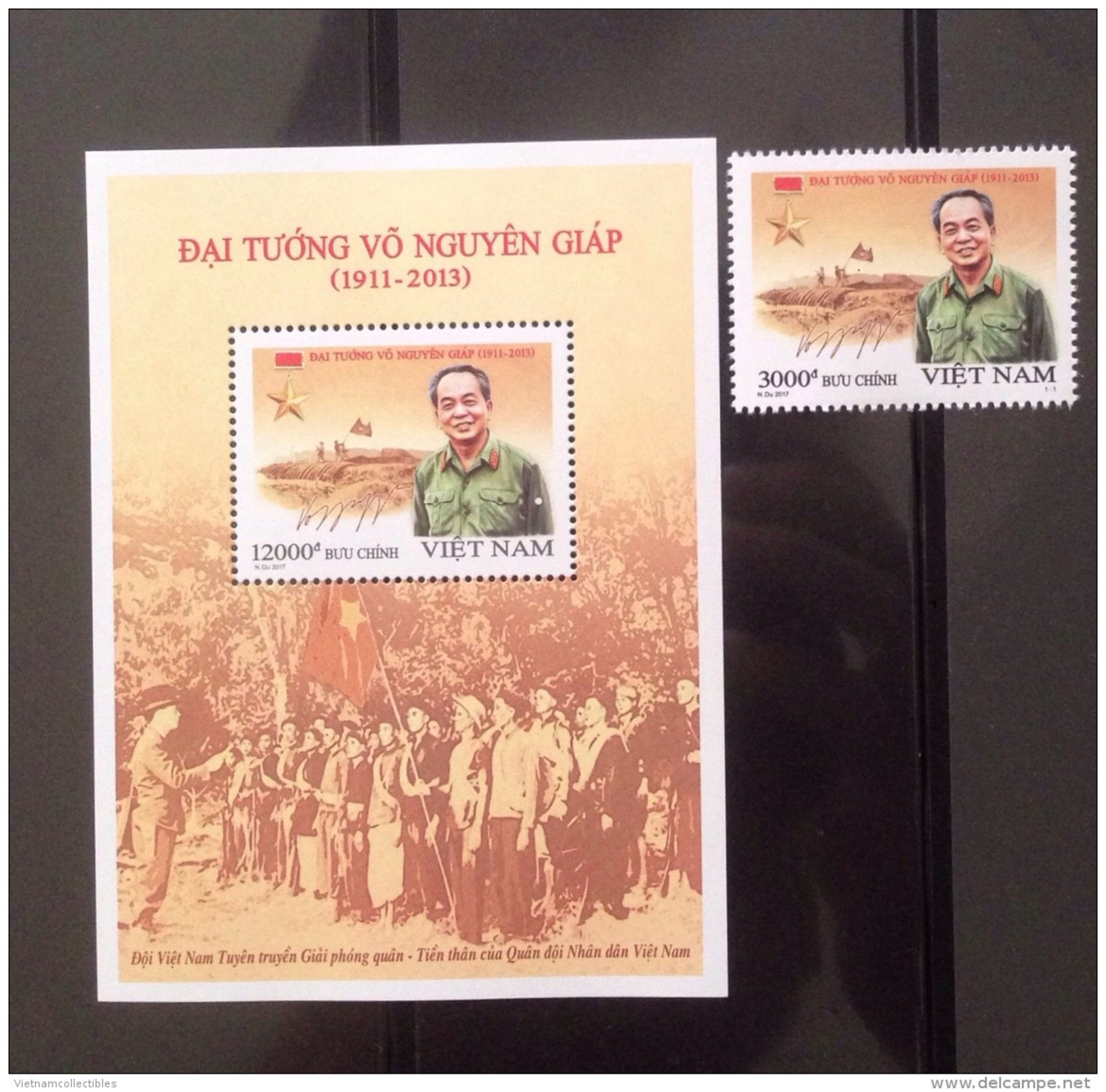 Vietnam Viet Nam MNH Perf Stamps & SS Issued On 25th Aug 2017 : 106th Birth Ann. Of General Vo Nguyen Giap - Vietnam