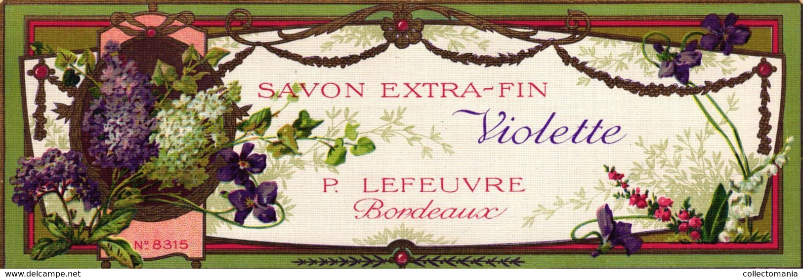 7 Etiquettes De Savon Héliotrope  Fougère Violette Sucs De Limaçons  Escargot Extract De Son Deroubaix Lille Chamberry - Autres & Non Classés