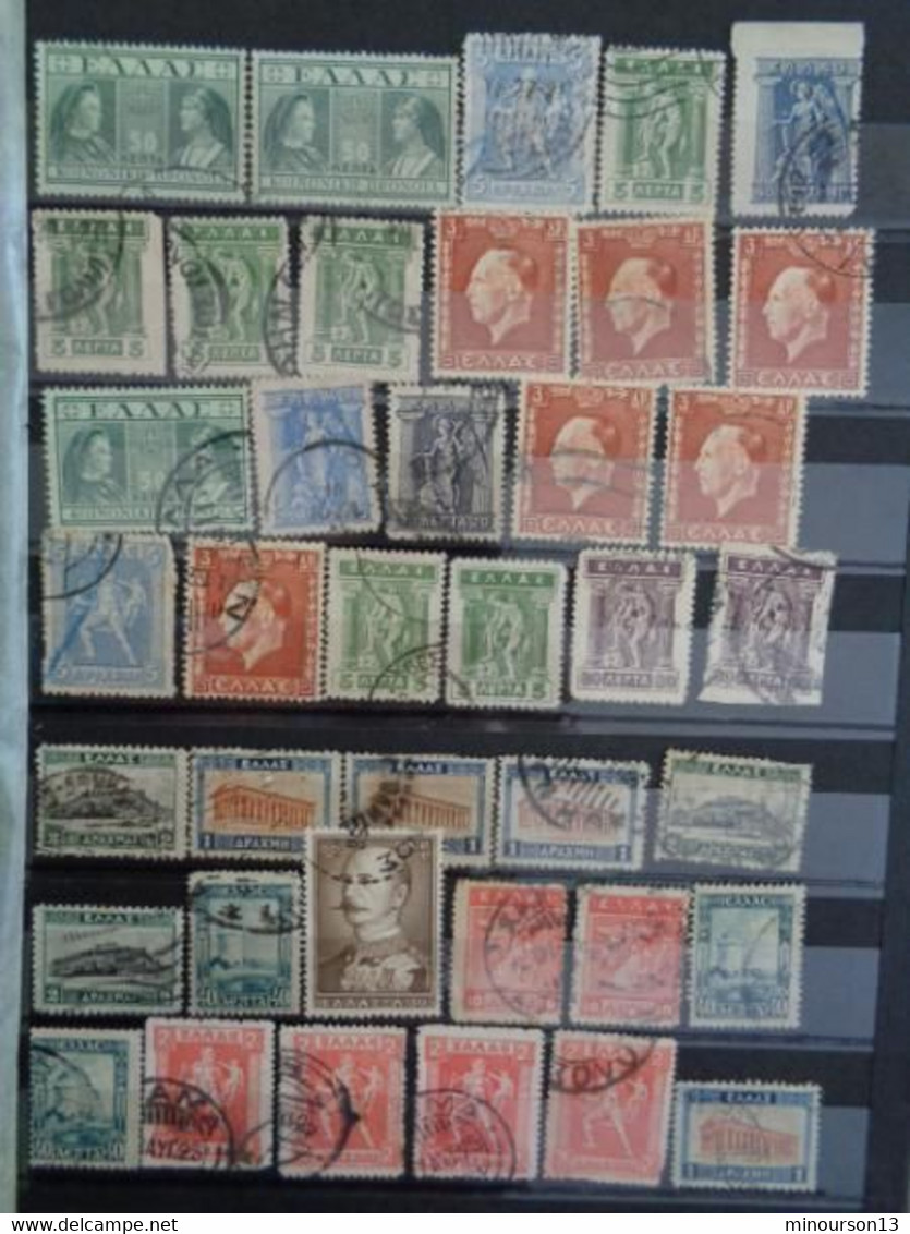 GROS LOT DE TIMBRES EN ALBUM NEUFS ET OBLITERES, TOUS EN PHOTOS