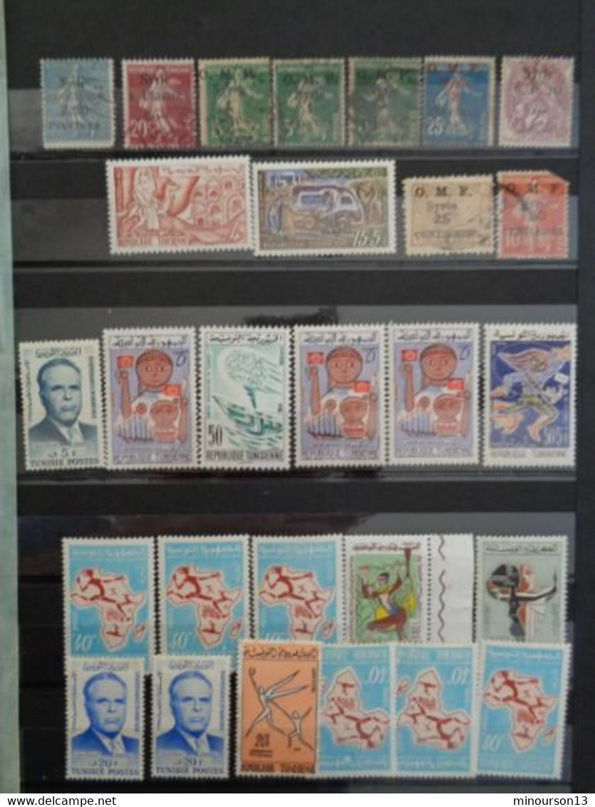 GROS LOT DE TIMBRES EN ALBUM NEUFS ET OBLITERES, TOUS EN PHOTOS