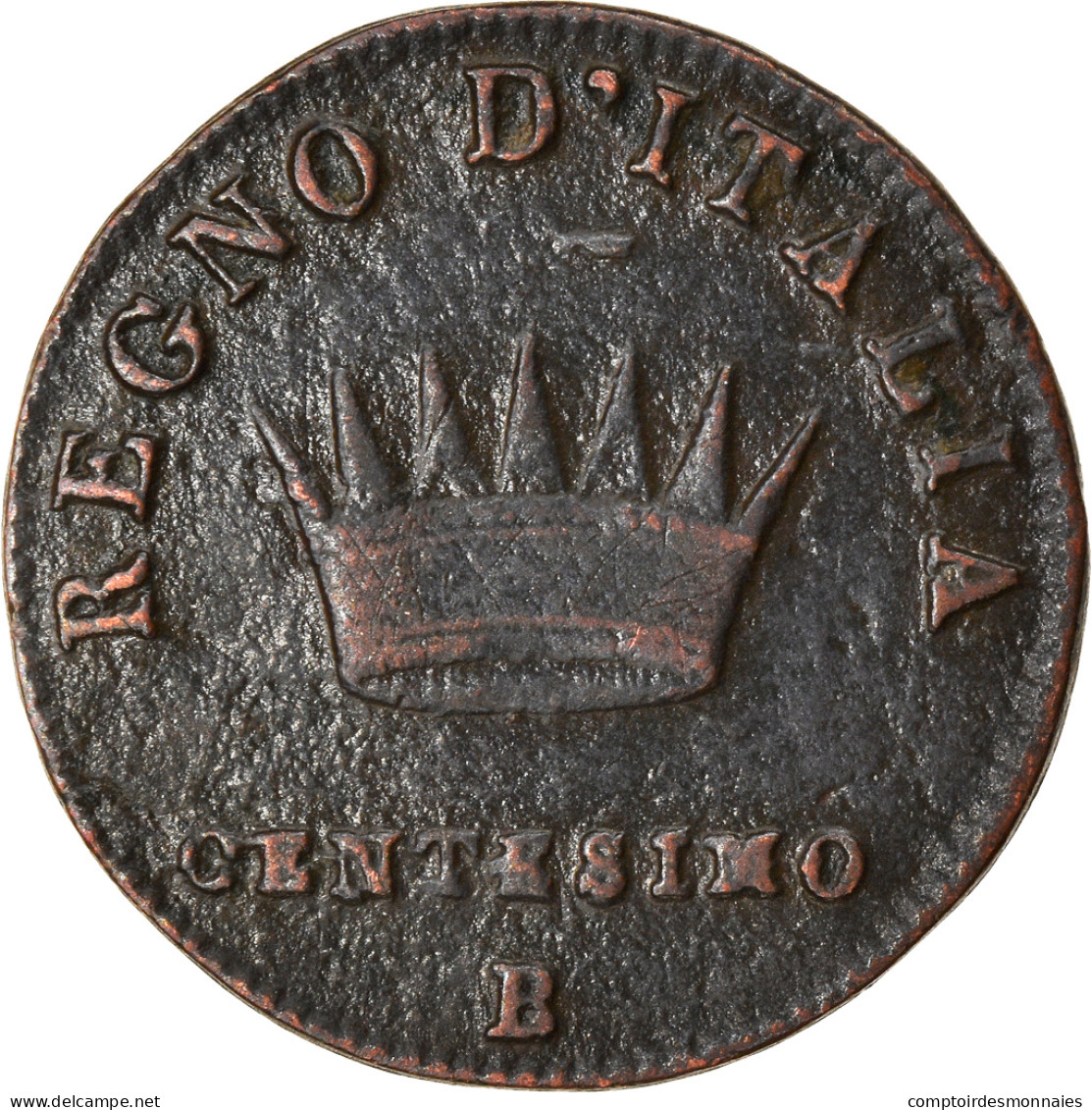 Monnaie, États Italiens, KINGDOM OF NAPOLEON, Napoleon I, Centesimo, 1808 - Andere & Zonder Classificatie