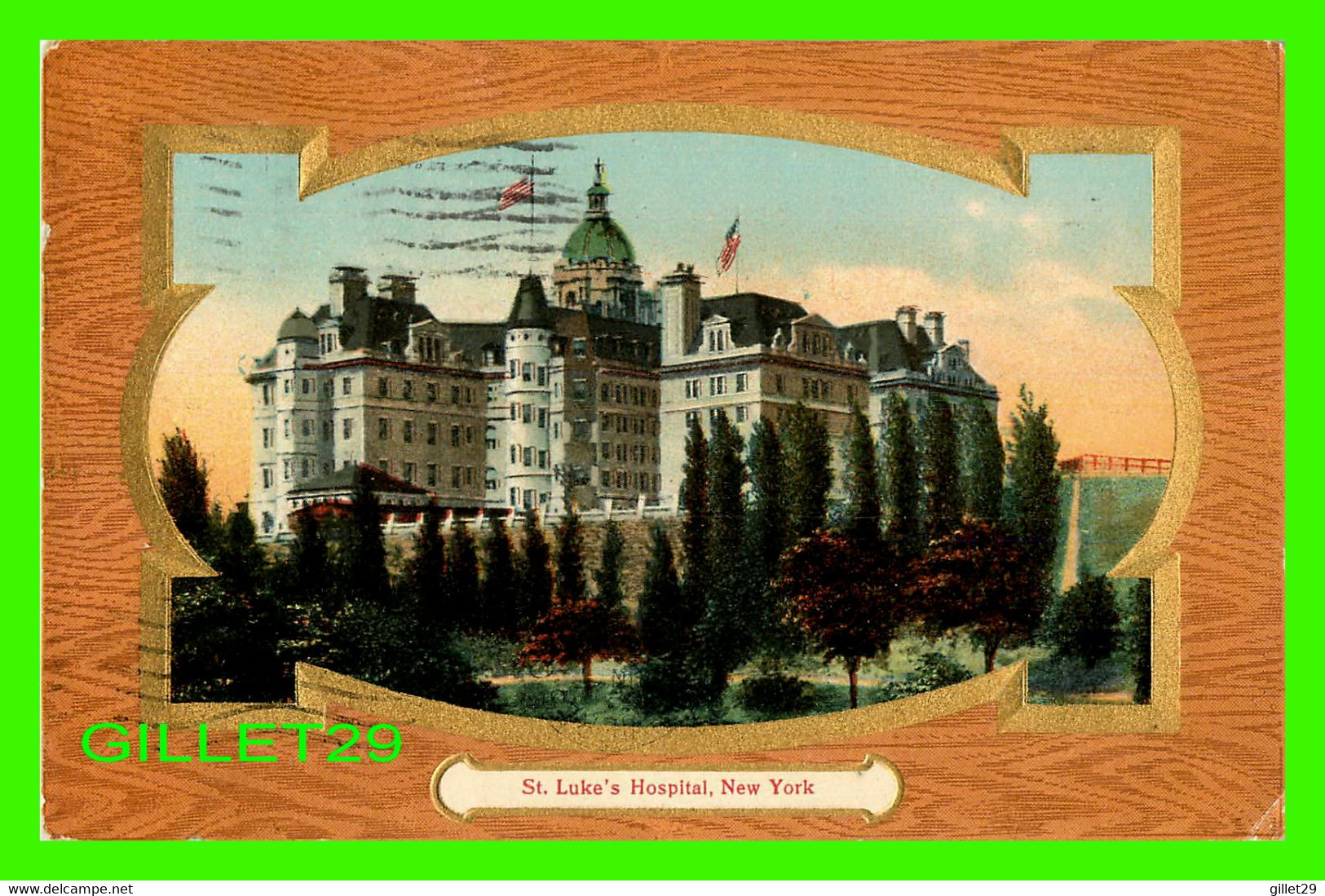 NEW YORK CITY, NY - ST LUKE'S HOSPITAL - TRAVEL IN 1910 - 3/4 BACK - - Health & Hospitals