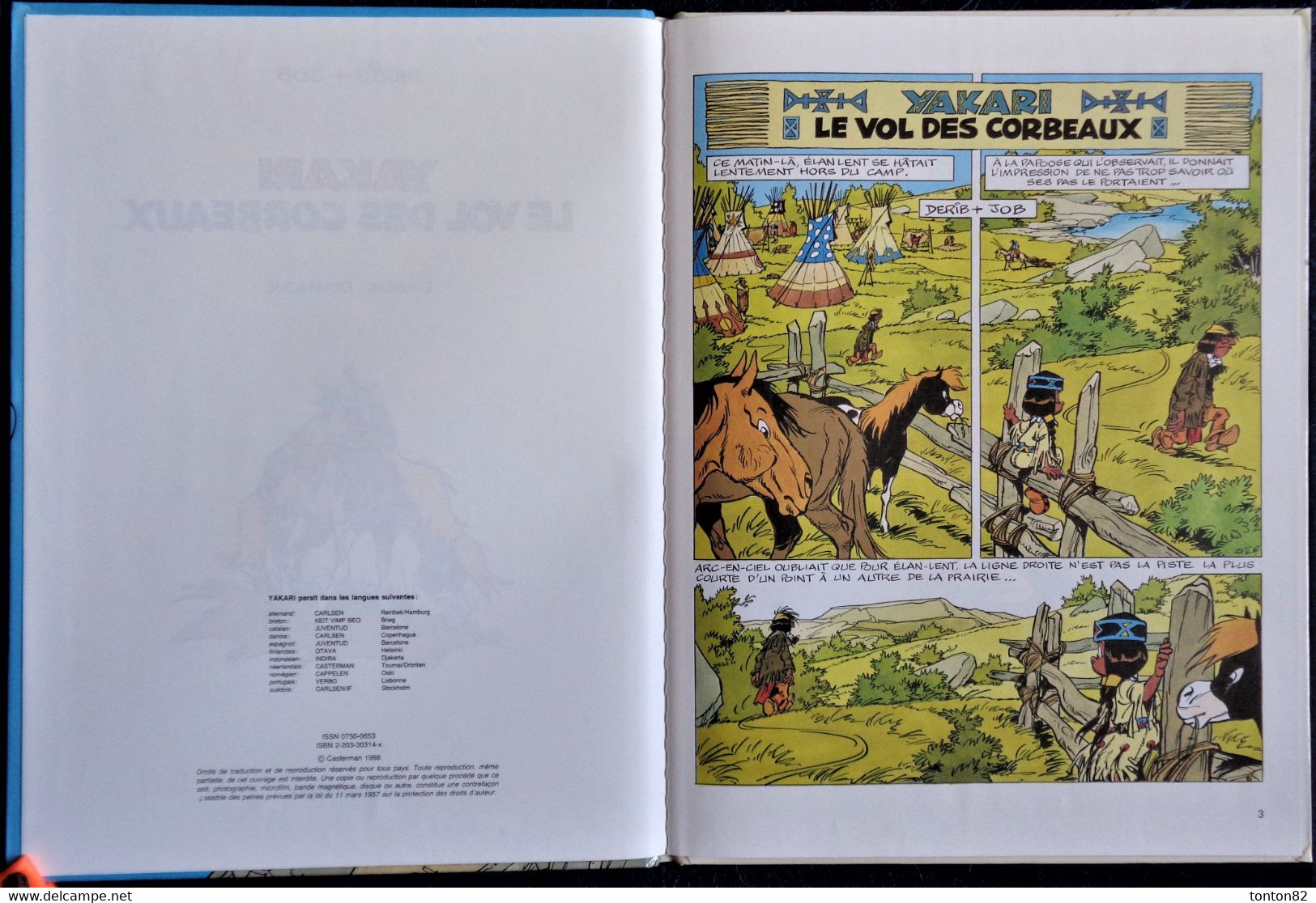 Derib + Job - YAKARI N° 14 - Le Vol Des Corbeaux - CASTERMAN - (  E.O. 1988 ) . - Yakari