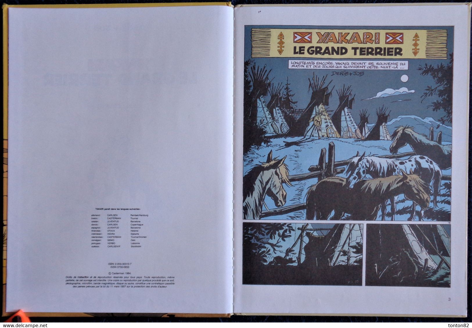 Derib + Job - YAKARI N° 10 - YAKARI - Le Grand Terrier - CASTERMAN - (  E.O. 1984 ) . - Yakari