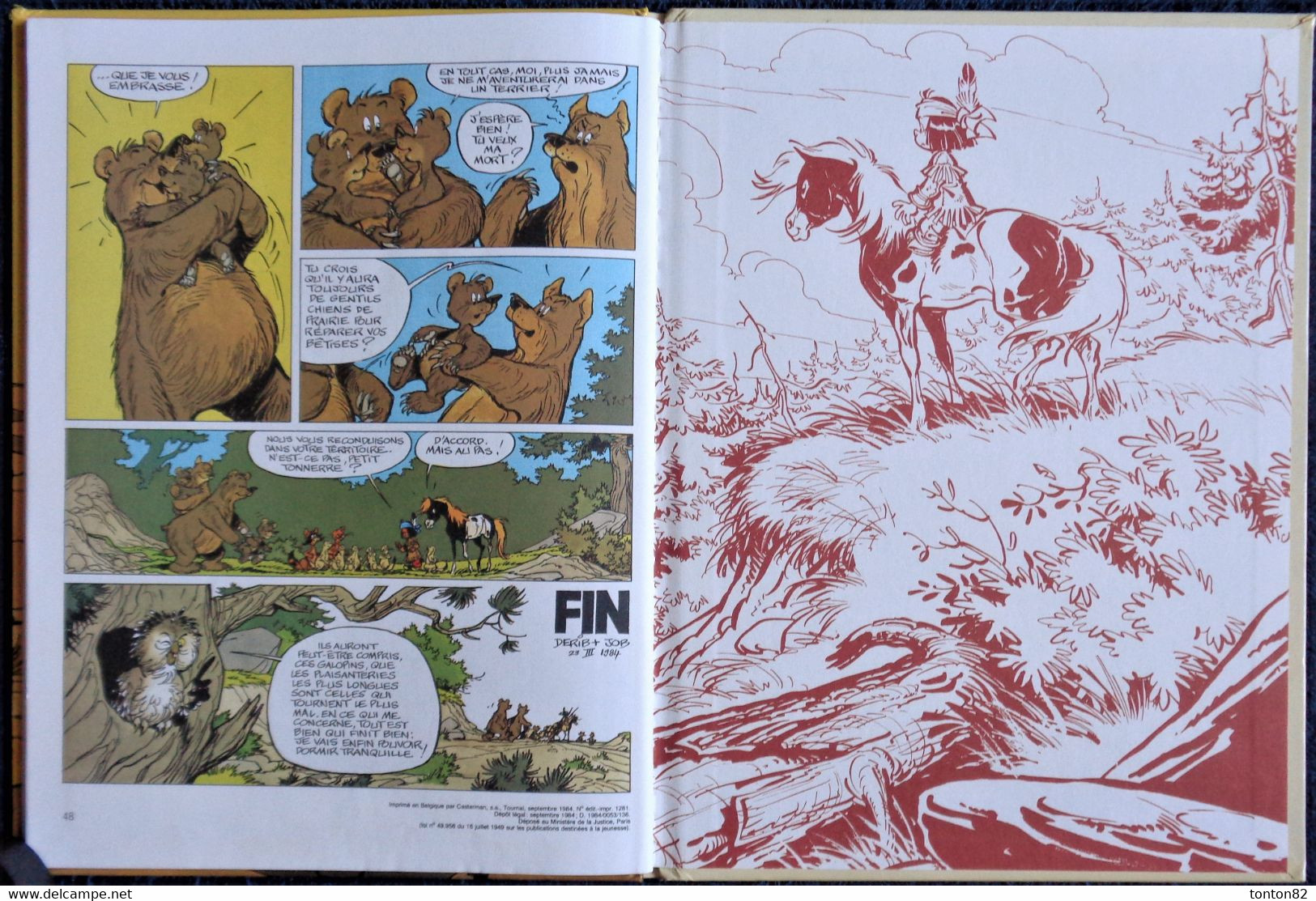 Derib + Job - YAKARI N° 10 - YAKARI - Le Grand Terrier - CASTERMAN - (  E.O. 1984 ) . - Yakari