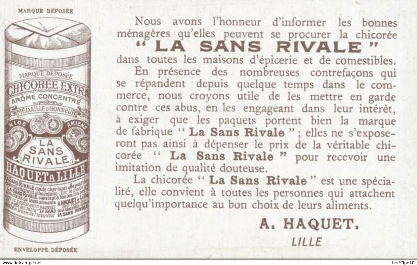 CHROMO CHICOREE LA SANS RIVALE A. HAQUET LILLE DERNIERES PAROLES DE MADAME ROLAND AU MOMENT DE SON SUPPLICE - Té & Café