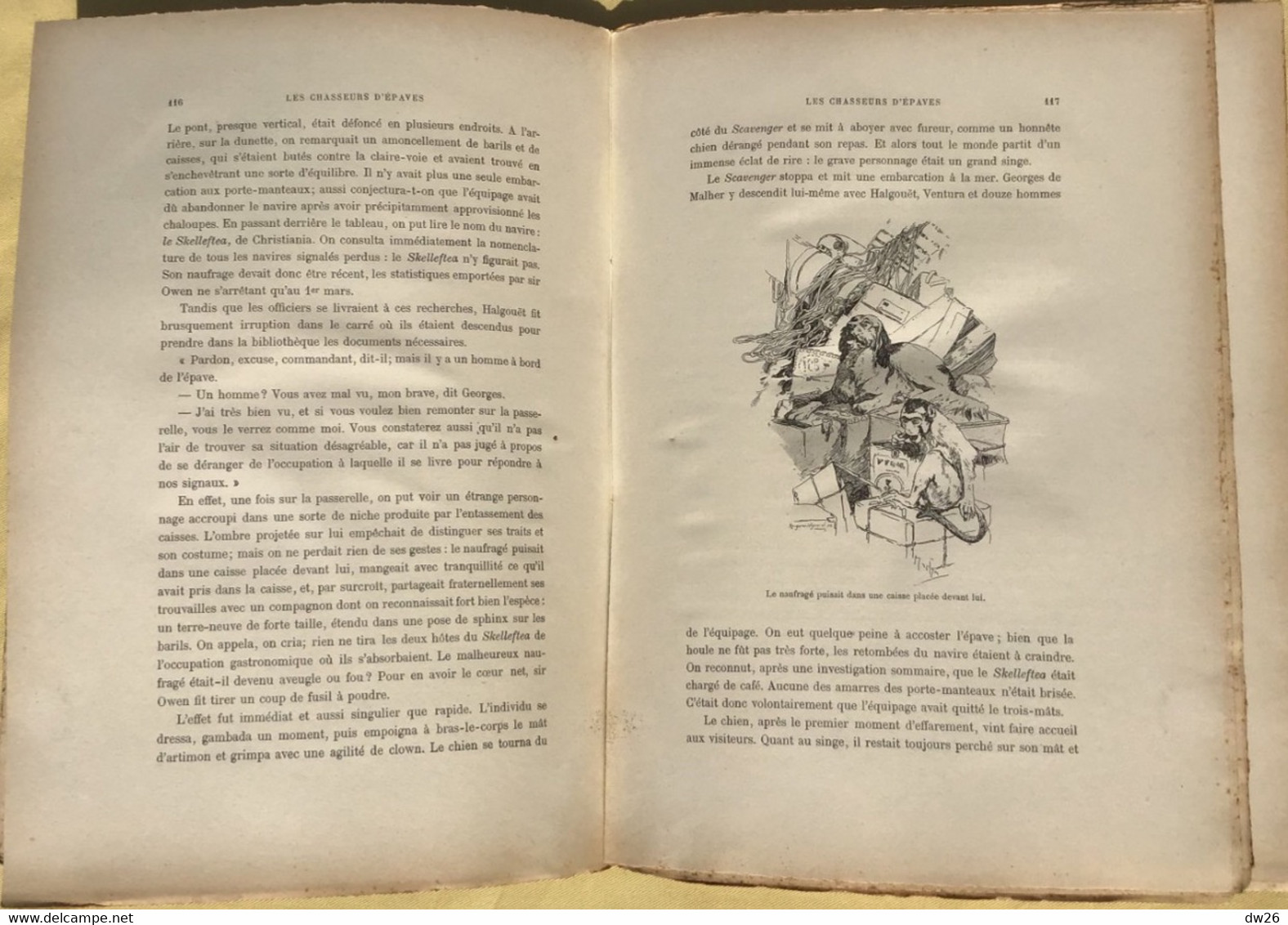 Livre Ancien Non Relié: Les Chasseurs D'Epaves Par Georges Price - Edition A. Mame & Fils 1900 - 1801-1900