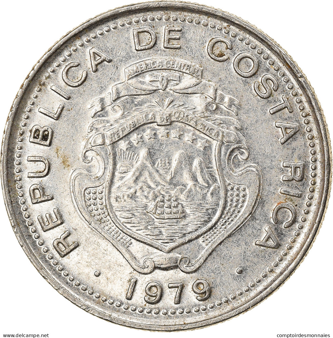 Monnaie, Costa Rica, 10 Centimos, 1979, TTB, Nickel Clad Steel, KM:185.2b - Costa Rica