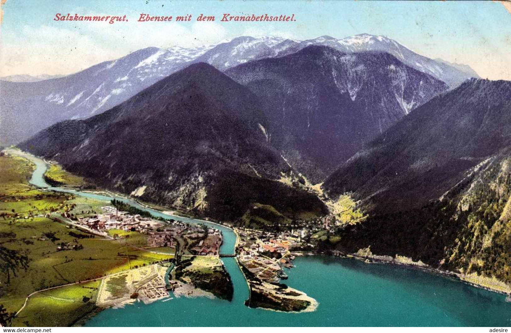 EBENSEE (Salzkammergut, OÖ) Mit Dem Kranabethsattel, Ge.1916, - Ebensee