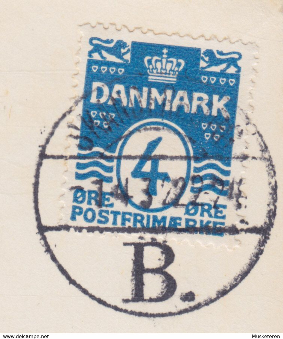 Denmark SKANDERBORG HANDELS-& LANDBRUGSBANK, Brotype SKANDERBORG B. 1932 Card Karte ERROR Variety 'Spot Between Frames' - Errors, Freaks & Oddities (EFO)