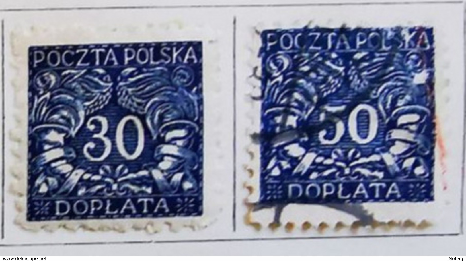 Pologne - 1919 _ Timbres- Taxe _ Y&T N°23-24-25, N°27-28-29-30, Et N°31 _ Oblitérés - Portomarken