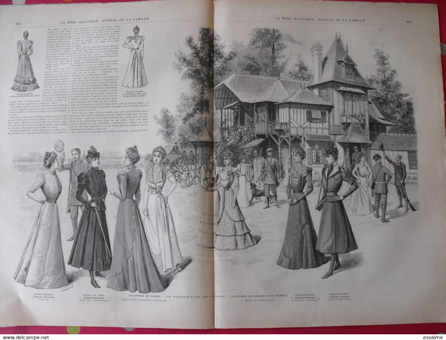 4 Revues La Mode Illustrée, Journal De La Famille.  N° 32,33,34,35 De 1898. Couverture En Couleur. Jolies Gravures - Fashion