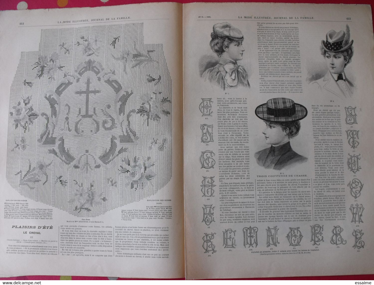 4 Revues La Mode Illustrée, Journal De La Famille.  N° 32,33,34,35 De 1898. Couverture En Couleur. Jolies Gravures - Fashion