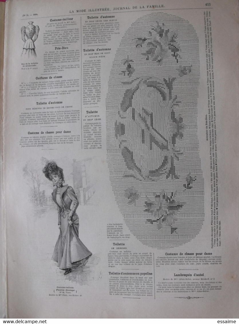 4 Revues La Mode Illustrée, Journal De La Famille.  N° 32,33,34,35 De 1898. Couverture En Couleur. Jolies Gravures - Fashion