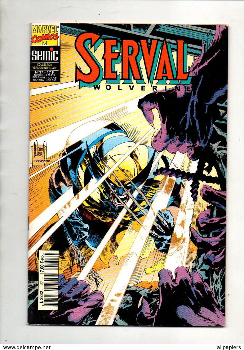 Comics Serval Wolverine N°37 Chaude Ambiance Par Stan Lee - éditions Semic En 1994 - Volverine