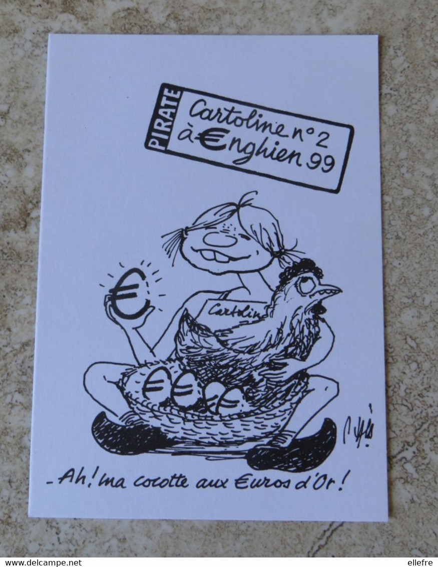 CPM Enghein Les Bains Salon Festi'cart 1999 LOT DE 4 CARTE PIRATE Raymond Pagès Tirage 100 Exp Humour Euro - Beursen Voor Verzamellars