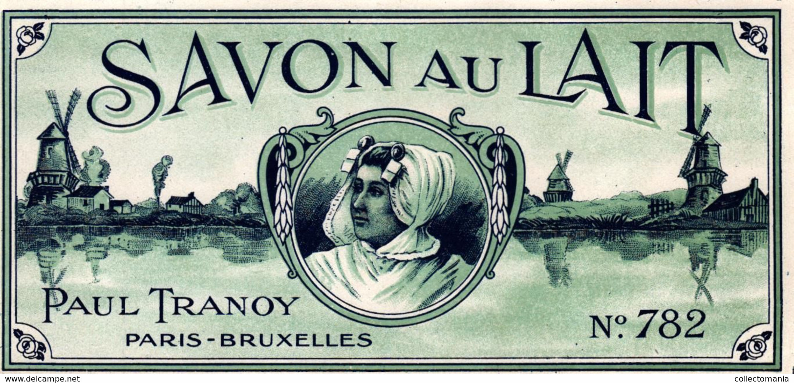 7 Etiquettes de Savon Miradol Lefeuvre Violette de Parme Savon au Lait Paul Tranoy Savon des Bébés Gallin Martel