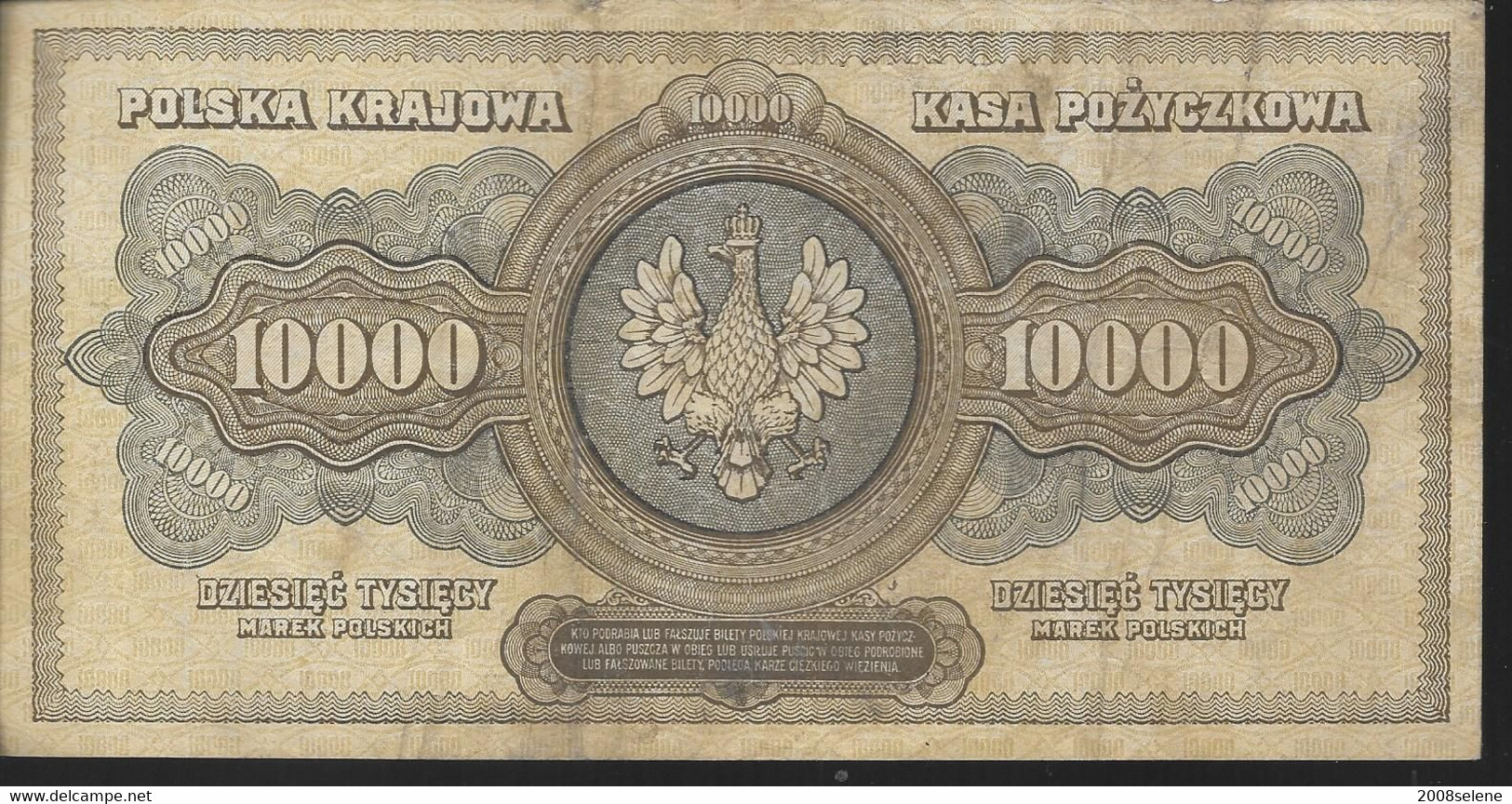 Pologne - Poland - Billet De 1000 Marek N° B 2576491 - Polen