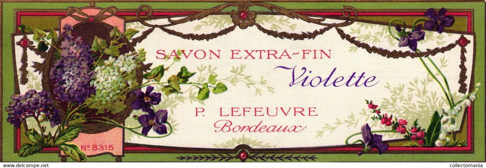 8 Etiquettes de Savon Miradol Lefeuvre Violette Persanes   Paul Tranoy  Gallin Martel Remy Goudron de Norwège