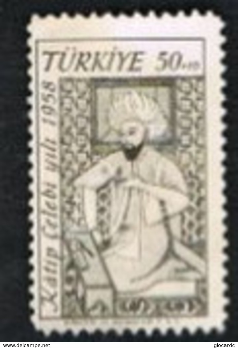 TURCHIA (TURKEY)  -  SG 1831   - 1958 K. CELEBI, AUTHOR    - USED - Sonstige & Ohne Zuordnung