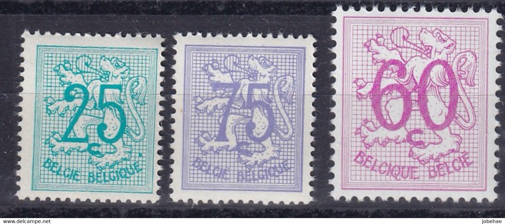 Belgie  YT** 1368-1370P3 - 1977-1985 Figure On Lion