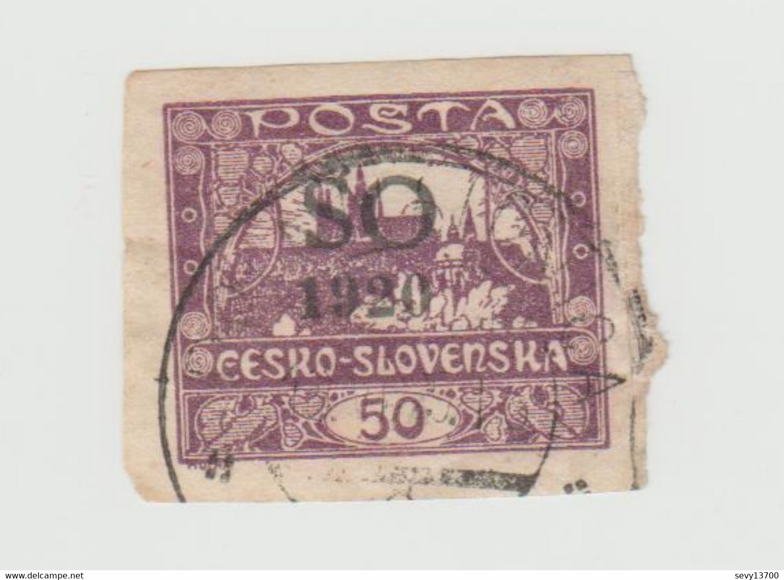 Timbre Cesko-Slovenska - Tchécoslovaquie - Silésie Plébicite De 1920 - YT CS-SO 7  -  Mi CS 19 - Usati