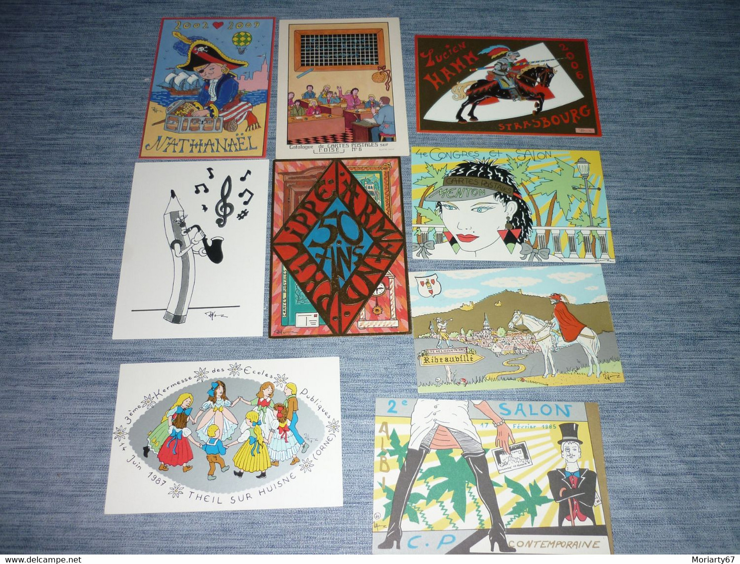 Lot Carte Postale Illustrateur  Patrick Hamm  Lot De 9 Cartes - Hamm